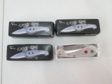 Three New Old Stock Frost Cutlery Cat's Eye Knives