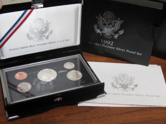1992 US Mint Premier Silver Proof Set