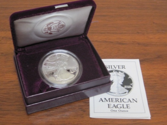 1990 American Eagle 1 Ounce Proof Silver Dollar Coin
