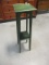Painted Green Wood Pedestal Stand