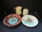 Majolica Bowl, Plate, Pitcher and Sugar Bowl