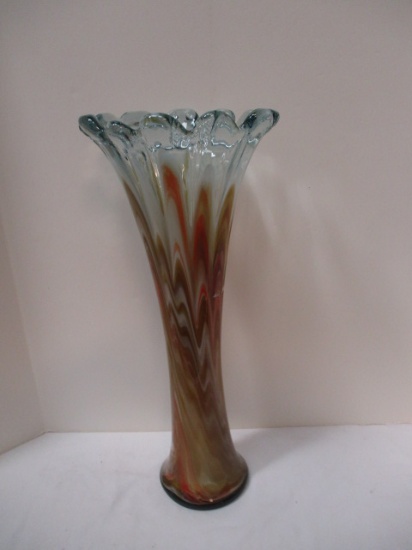 Tall Midcentury Art Glass Vase