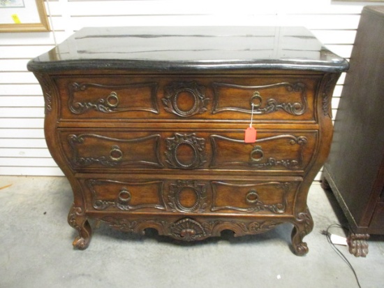 Drexel Heritage 3 Drawer Chest w/ Marble Veneer Top