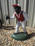 Handpainted Concrete Lawn Jockey