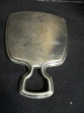 Vintage Monogramed Sterling Beveled Hand Mirror