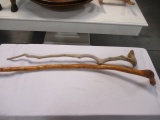Two Live Edge Wood Canes