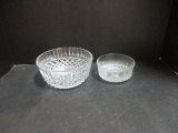 2 French Cut Glass Crystal Bowls