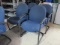 Four Haworth Upholstered Seat/Back Cantilever Arm Lobby Guest Chairs