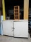Wood Mail/Letter Organizer and Custom Built Painted Plywood Storage Cabinet