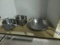 Three Stainless Steel Commercial Grade Sauce and Saute Pans