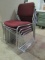 Five Globe Upholstered Stacking Chairs