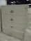 Fire King Beige 4 Drawer Lateral Metal File Cabinet