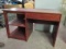 Wood Desk with Knee Drawer and Open End Shelves