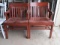 Pair of Wood Slat Back Armchairs