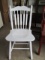 Painted White Slat Back Side Chair