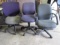 Three Rolling Office Chairs