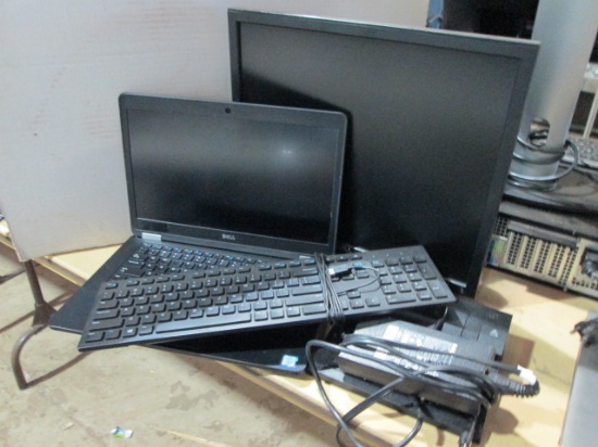 Dell Latitude Laptop, 19" Monitor, Keyboard, Docking Station and Power Cord