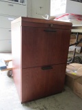 Wood 2 Drawer Locking File Cabinet