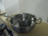 Stainless Steel Commercial Grade Round Multi-Use Pan and Sauce Pan