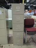 Beige Metal 5 Drawer File Cabinet