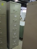 Steelcase Beige 5 Drawer Metal File Cabinet