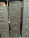 Beige 5 Drawer Metal File Cabinet