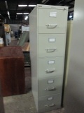 Steelcase Beige 5 Drawer Metal File Cabinet