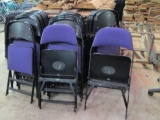 20 Clarin Spring Folding  Seat Purple Upholstered Seat/Back Chairs