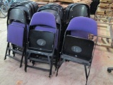 20 Clarin Spring Folding  Seat Purple Upholstered Seat/Back Chairs