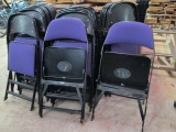20 Clarin Spring Folding  Seat Purple Upholstered Seat/Back Chairs