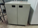 Metal Double Door Storage Cabinet with Casters