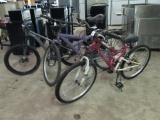 Three Huffy Trail Bikes