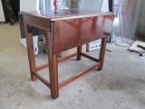 Mahogany Drop Side End Table