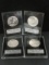 Lot of (4) Sterling Silver Proof Ltd. Medals