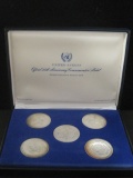 5pc. Set of United Nations Sterling Silver Medals