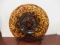 Tortoise Shell Art Glass Plate with Easel