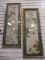 Two Chinese Screen Print Scenes with Printed Odes