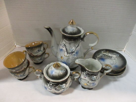 Vintage Japanese Dragonware Tea Set