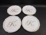 Herend-Hungary Handpainted Porcelain Coaster Set