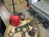 Old Oil Cans and C-Clamps