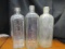 Three Antique Mortuary Fluid Chemical Sundry Bottles