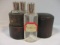 Antique Leather Cased Traveling Decanter Casket