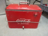 Vintage Progress Refrigerator Coca-Cola Metal Cooler
