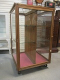 Hand Constructed Single Door Glass Display Cabinet