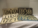 Five 1960s Ontario Embossed License Plates