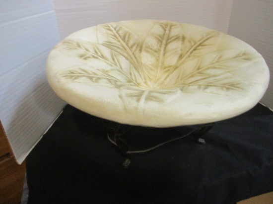 Pottery Centerpiece Bowl w/metal stand