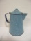 Vintage Light Blue Speckled Enamel Coffee Pot