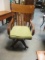 Antique Oak Spindle Back Bent Wood Arm Desk Chair