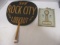 Vintage Advertisement Hand Fan and Thermometer