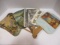 Five Vintage Advertisement Funeral Fans